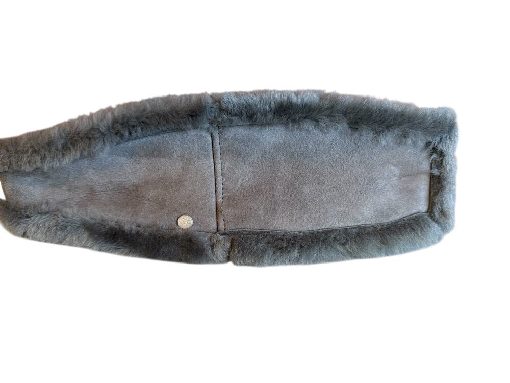 UGG Genuine Shearling Sheepskin Reversible Headband Gray L/XL
